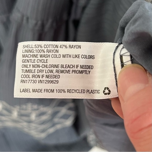 NWT Knox Rose Blue Embroidered Ruffle Strap Midi Boho Prairie Dress – XL - Picture 13 of 16